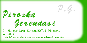 piroska gerendasi business card